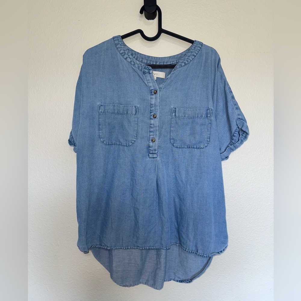 LOFT Chambray Top